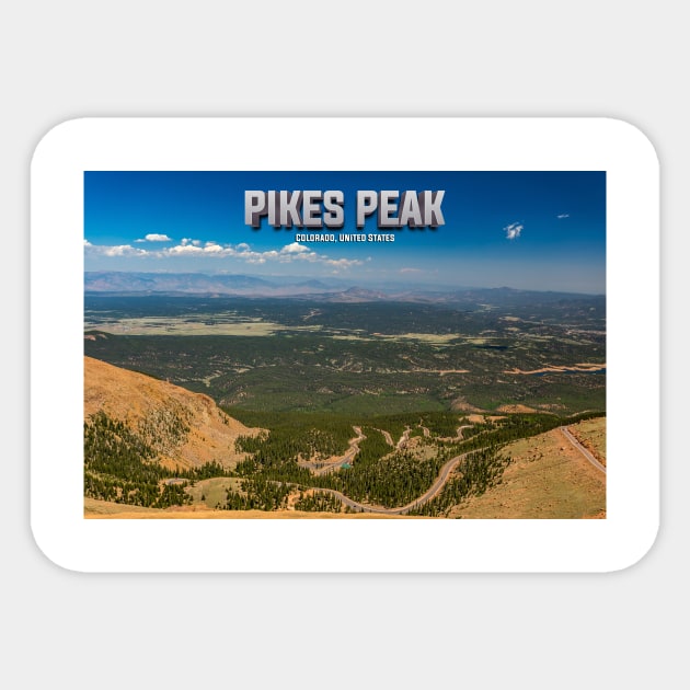 Pikes Peak Colorado Sticker by Gestalt Imagery